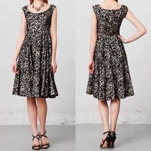 Anthropologie Mirror of Venus Retro 50s Pinup wedding guest Lace Dress Size 6